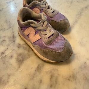 New Balance Kids Purple No Tie Gym Shoe Sneaker